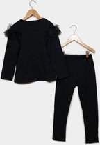 Fancy kleding set voor meisjes - zwart - 10 jaar