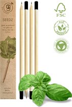 green-goose® Seedz Bloeipotlood | 4 Stuks | Munt | FSC Gecertificeerd Hout | Duurzaam en Circulair | USE, PLANT, EAT, REPEAT | Plant een Boom!