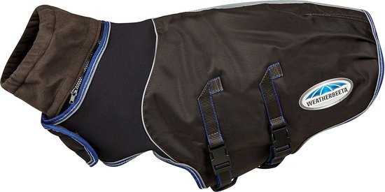 WeatherBeeta Hundemantel ComFiTec Ultra Cozi 100gr – 25 Cm, Dunkelgrau-Blau – Wärmer Wintermantel