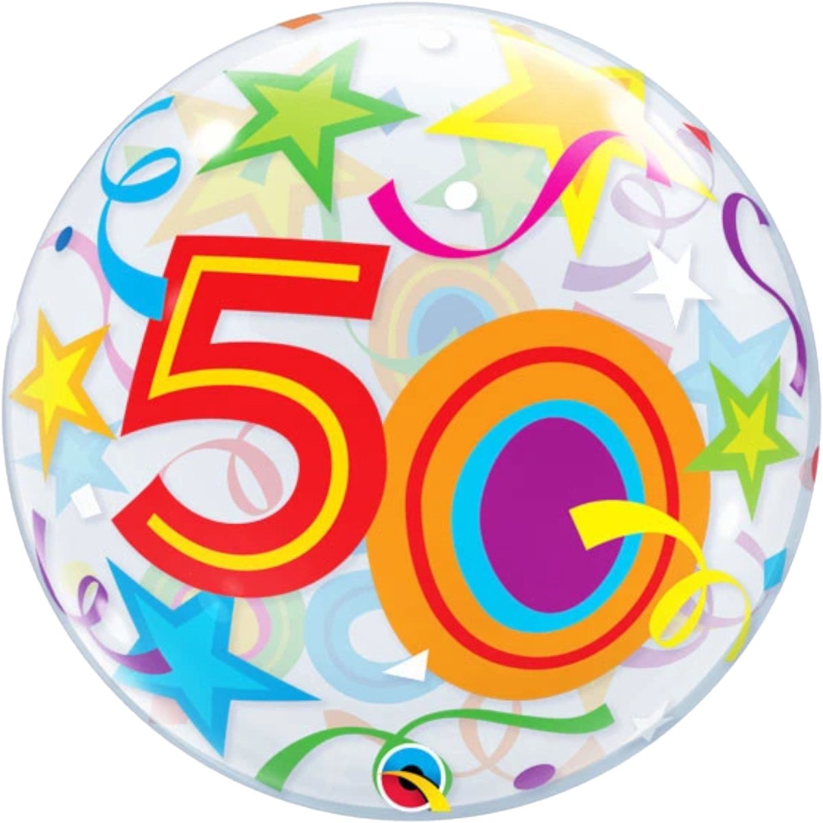 Qualatex - Folieballon - Bubbles - 50 Jaar - Zonder vulling - 56cm