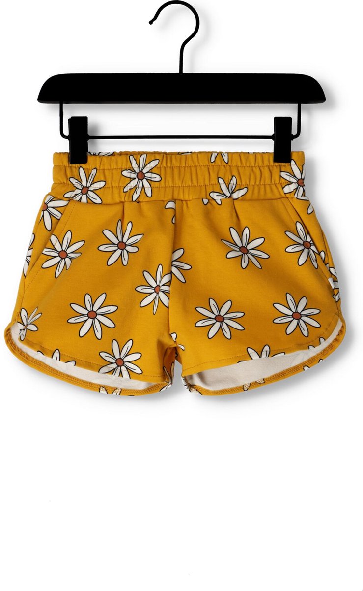 Carlijnq Flower - Shorts Broeken & Jumpsuits Meisjes - Jeans - Broekpak - Oker - Maat 110/116