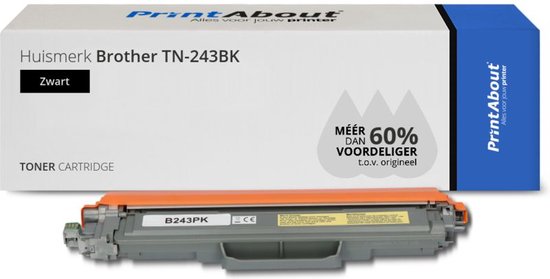 PrintAbout huismerk Toner TN-243BK Zwart geschikt voor Brother | bol.com