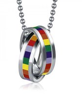LGBT ketting| Sieraden Pride | LGBTQ Regenboog 3 | Trendy Sieraad Cadeau | Hanger Cadeau