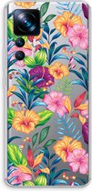Case Company® - Hoesje geschikt voor Xiaomi 12T hoesje - Tropisch 2 - Soft Cover Telefoonhoesje - Bescherming aan alle Kanten en Schermrand