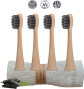 green-goose ® Têtes de brosse de brosse Philips Sonicare en Bamboe | 4 Pièces | Avec du savon au charbon végétal naturel | Têtes de brosse à Charbon de bois actif | Respectueux de l'environnement | Eco | Durable