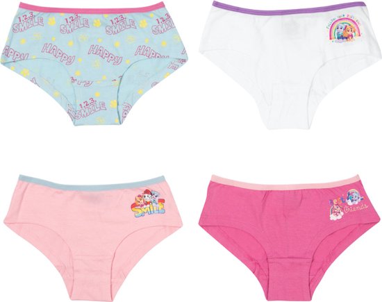 Adorel Meisjesslip Puur Katoen 12-Pack Strepen & Regenbogen & Zeemeerminnen & Softijs 98-104 (Fabrikant Maat 110