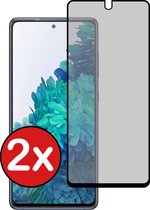 Screenprotector Geschikt voor Samsung S20 FE Screenprotector Privacy Glas Gehard Full Cover - Screenprotector Geschikt voor Samsung Galaxy S20 FE Screenprotector Privacy Tempered Glass - 2 PACK