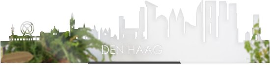 Standing Skyline Den Haag Spiegel - 40 cm - Woon decoratie om neer te zetten en om op te hangen - Meer steden beschikbaar - Cadeau voor hem - Cadeau voor haar - Jubileum - Verjaardag - Housewarming - Aandenken aan stad - WoodWideCities