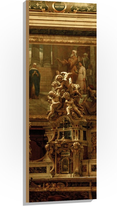 Hout - Ouderwetse Kunst van Beelden en Schilderijen - 40x120 cm - 9 mm dik - Foto op Hout (Met Ophangsysteem)
