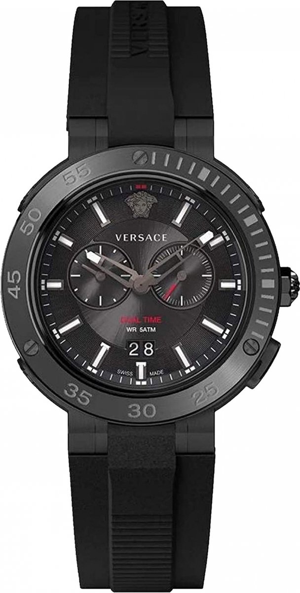 Versace VECN00219 horloge mannen - Roestvrij Staal - zwart
