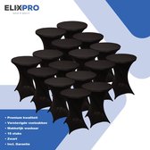 ElixPro - Jupe de table debout Premium noire 16x - ∅80 x 110 cm - Jupe de table - Housse de table debout - Housse de table debout - Extra épaisse pour un look Premium