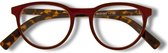 Noci Eyewear RCE350 Figo Leesbril +4.00 - Bordeaux montuur, tortoise pootjes