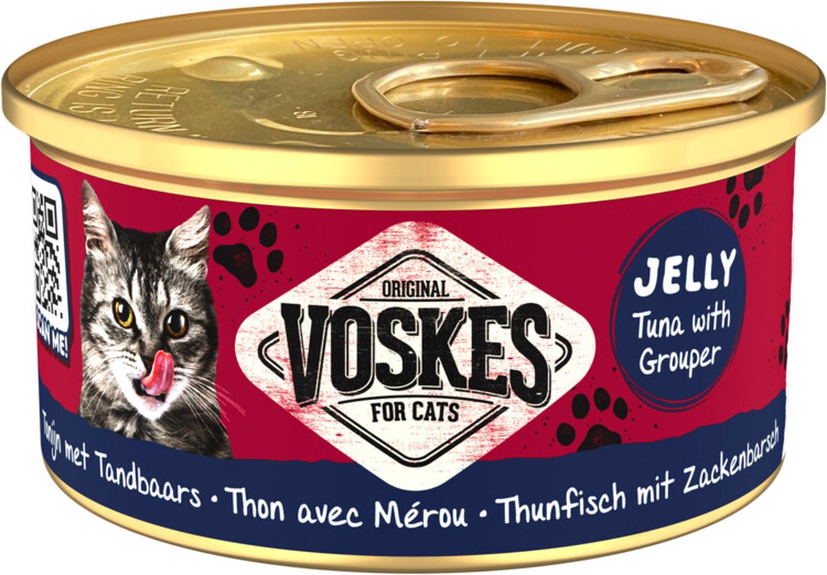 Voskes Voskes Kattenvoer Nat Tonijn met Tandbaars 85gr