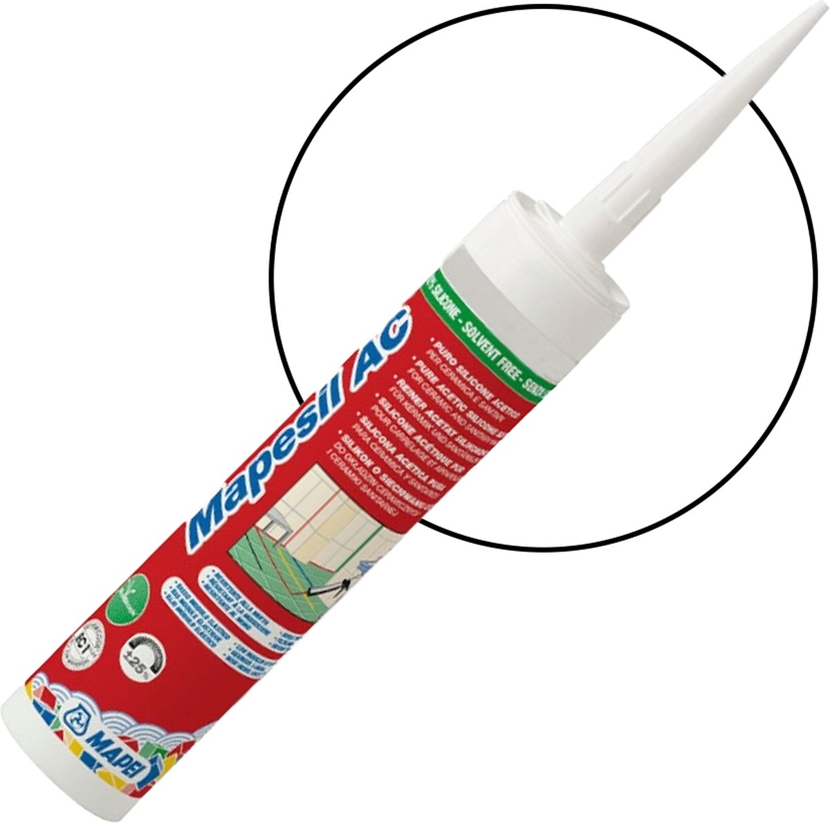 Mapei Siliconenkit 310ml Kleur Wit nr 100
