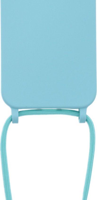 Coque de téléphone en silicone avec chaîne Convient pour : iPhone 13 Pro Max - TPU - Silicone - Turquoise - ZT Accessoires