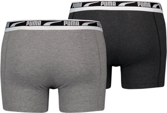 Puma Boxershorts Multi Logo 2-pack Grey Melange