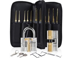 uitgebreide Lockpick set 2.0 met Gratis E-book 2025 versie - lockpicking - lock pick gereedschap tools - lockpicken - voor beginners en professionals - RiverworkX