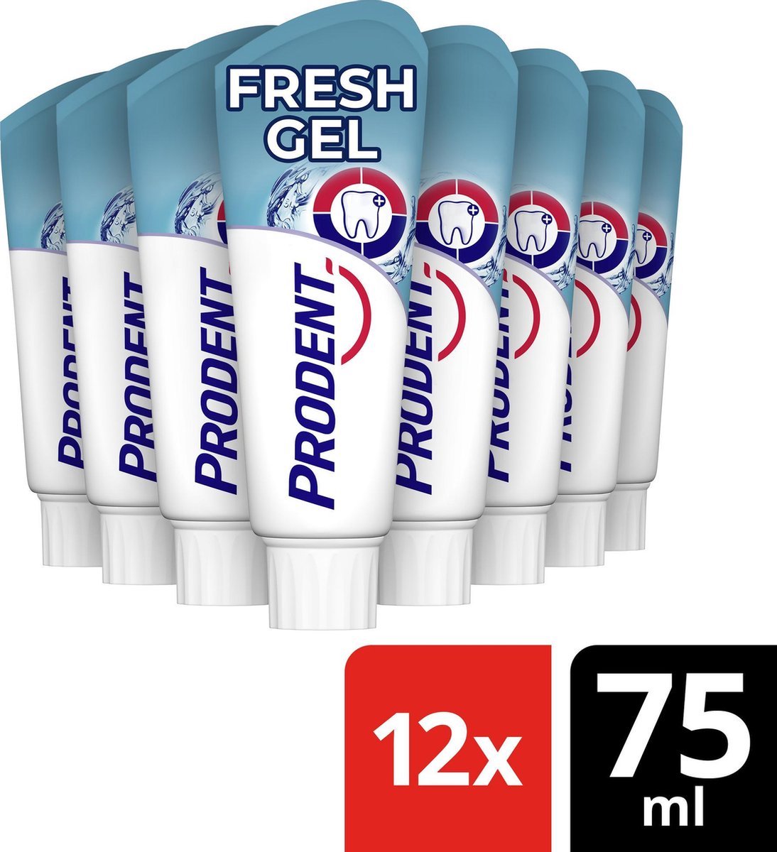 Prodent Freshgel - 75 ml - Tandpasta - 12 stuks - Voordeelverpakking