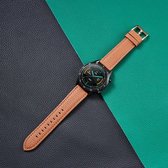 Bracelet Smartwatch - Convient pour Samsung Galaxy Watch 3 45 mm, Gear S3, Huawei Watch GT 2 46 mm, Garmin Vivoactive 4, bracelet de montre 22 mm - Cuir - Fungus - Marron