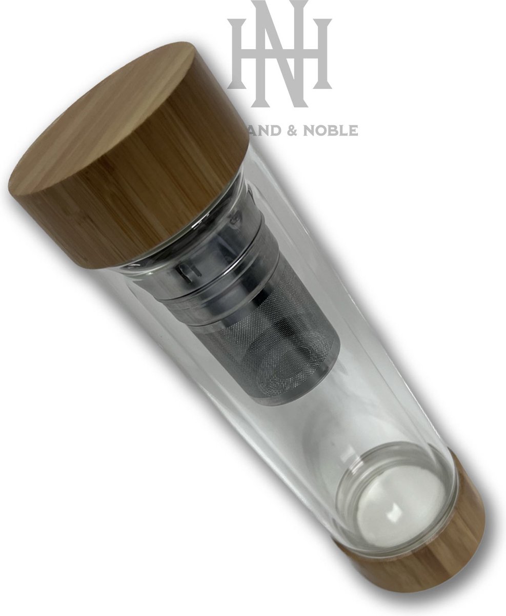 REFYLL Theefles met Filter teaFyll 450 ml I Theefles met Infuser voor onderweg 0,5l voor warme en koude thee I Dubbelwandige Borosilicaatglazen fles REFYLL Theefles met Filter teaFyll 450 ml I Theefles met Infuser voor onderweg 0,5l voor warme en koude thee I Dubbelwandige Borosilicaatglazen fles