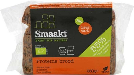 Smaakt Less Carb Proteïne Brood Biologisch - 250 gr