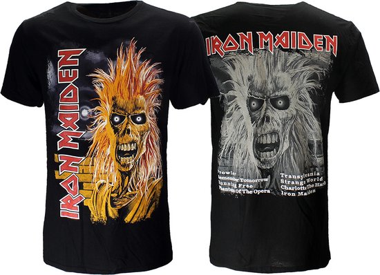 Iron Maiden First Album Tracklist T-Shirt - Officiële Merchandise