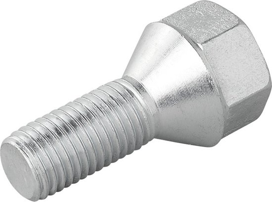 20 Boulons à Tête Conique M12 X 1.25 - Longueur Filetage 40 Mm - Galvanisés - Pour Roues, Fixations - 10