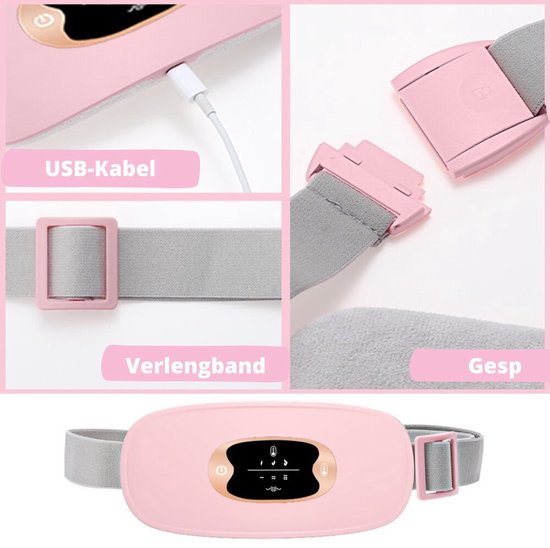 Ceinture Menstruelle KBCASE Anti-douleur - Rose, Soulage Les Règles