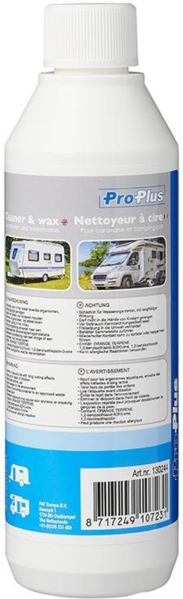 Pro Plus Reiniger & Wax - voor Caravan en Camper - 500 ml