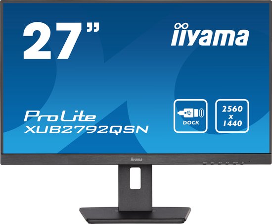 Iiyama PROLITE XUB2792QSN-B5 - QHD USB-C IPS Monitor - RJ45 - 27 inch