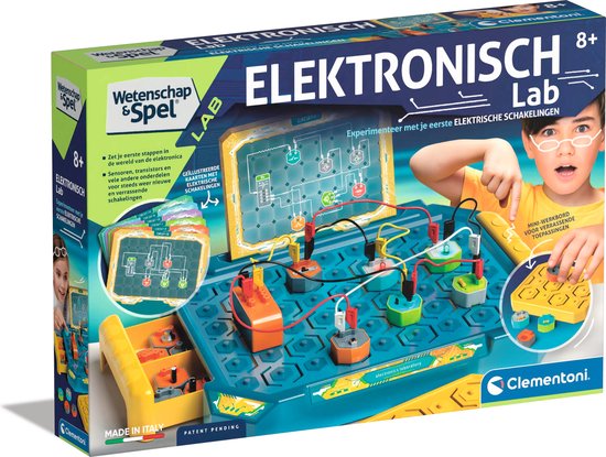 Clementoni Wetenschap & Spel - Elektronisch Lab - Speelgoed van het jaar - Experimenteerdoos - Educatief Speelgoed 8+ Jaar