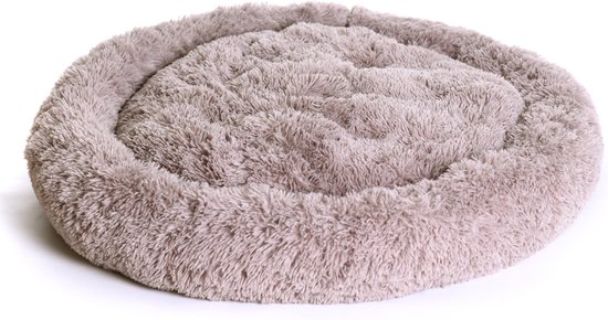 Fluffy Donut Khaki bruin 100 cm (L) Dogs&Co - Hondenmand
