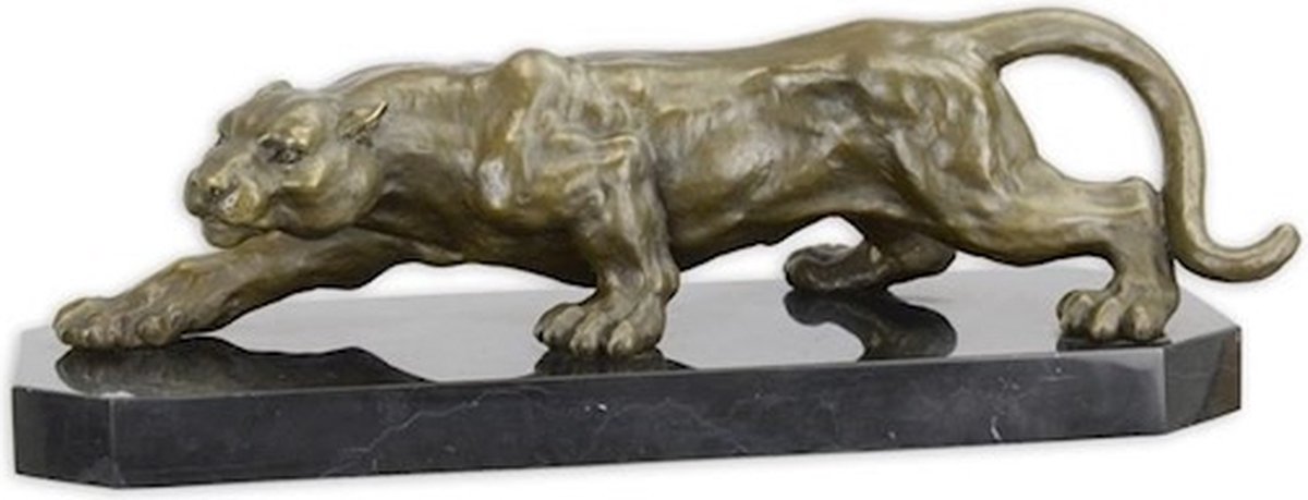 Bronzen beeld van een panter