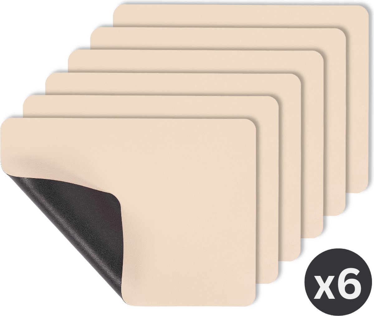Placemat TRAMONTANA, SET/6, 32x44cm, crème-zwart