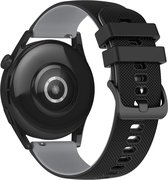 Bandje Geschikt voor Huawei Watch GT3 46mm Bicolor getextureerd siliconen Zwart/Grijs