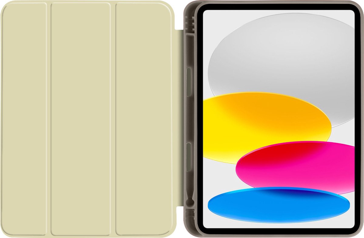 ipad 2022 hoes met pencil houder smart bookcase Goud ipad hoes 10e generatie ipad...
