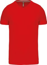 Rood T-shirt met V-hals merk Kariban maat XL