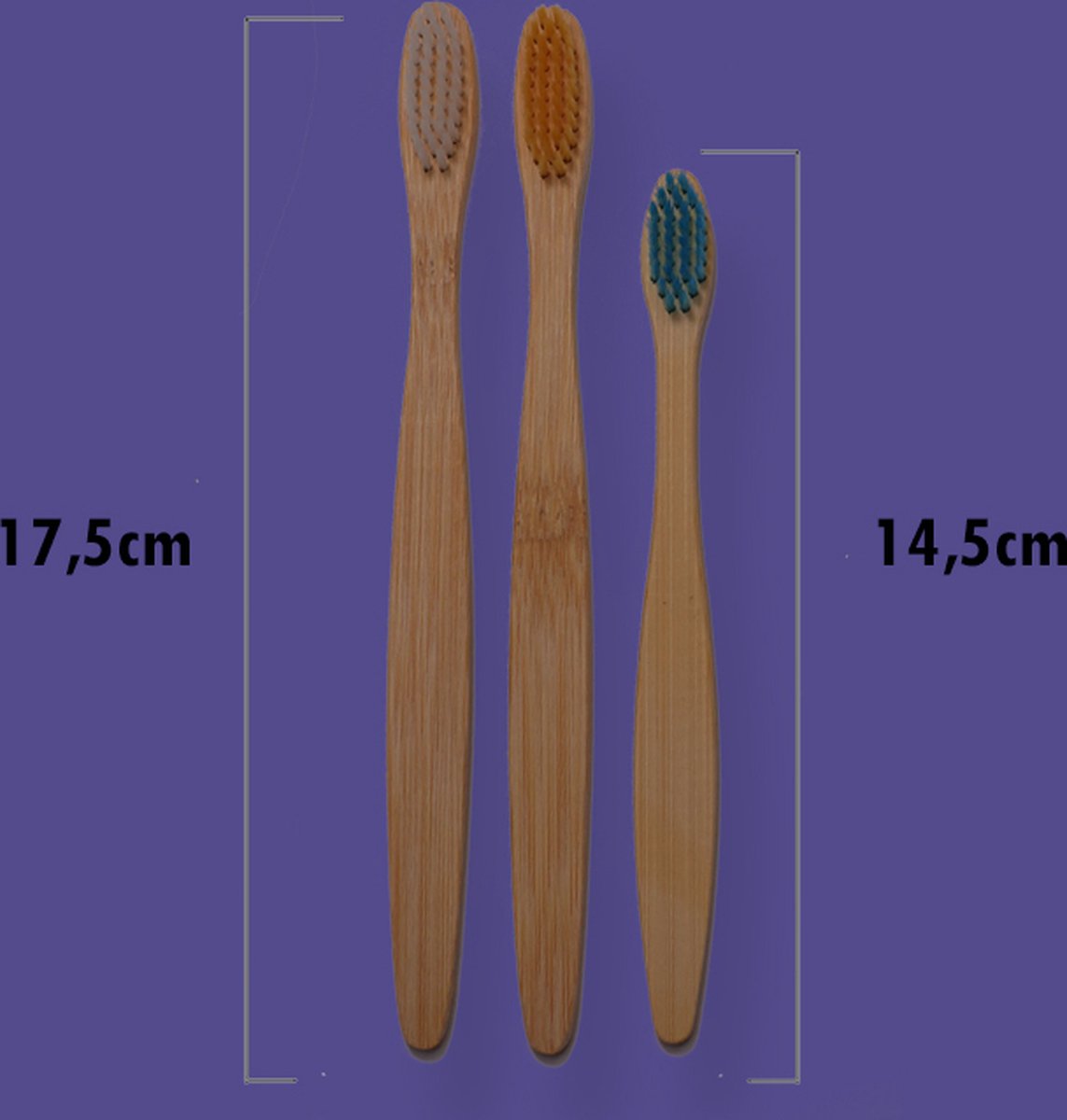 Bamboe tandenborstels familie set (3st) - Gratis verzending - Bamboo - Tandenborstels voor het hele gezin - Duurzaam en milieuvriendelijk - Perfect voor dagelijks gebruik - Eco-vriendelijke - Bamboo Tandenborstel - Kindertandenborstel