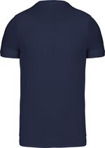 Donkerblauw T-shirt met V-hals merk Kariban maat 4XL