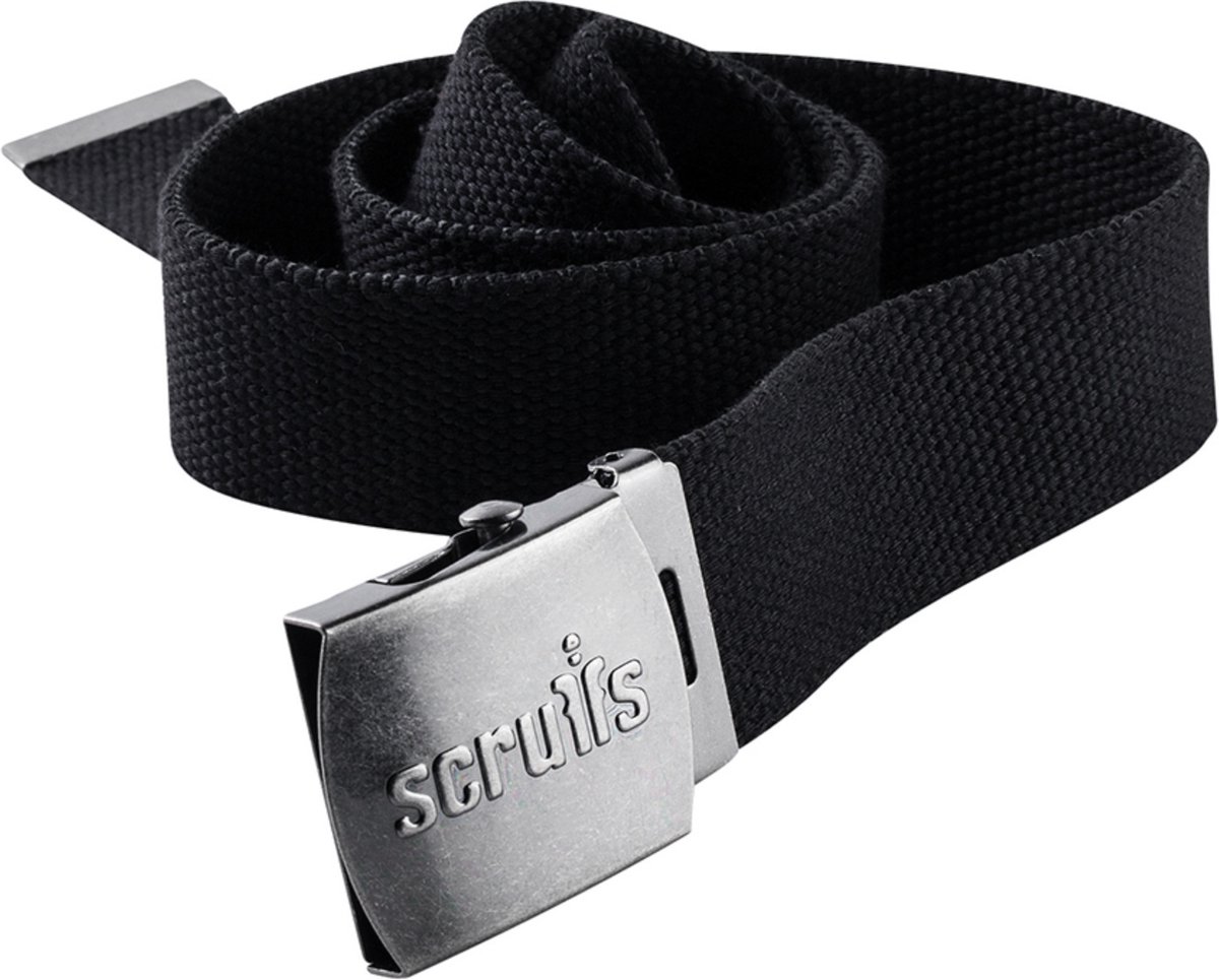 Scruffs Verstelbare katoenen riem - zwart - clipbevestiging - tot 120 cm