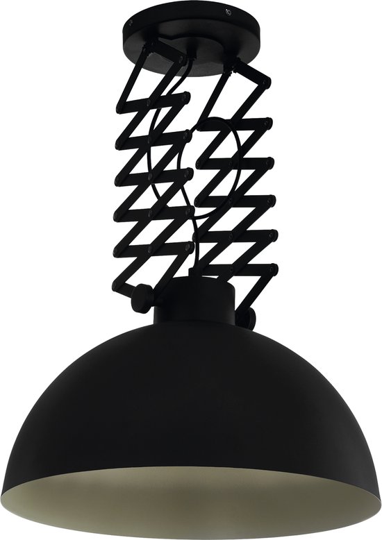 EGLO Donington Plafondlamp - E27 - Ø 45 cm - Zwart/Crème
