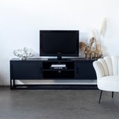 TV Meubel Zwart - Metaal - 160x38x61cm - Tv-meubel Urban - Giga Meubel