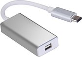 Adaptateur Techvavo® USB C vers Mini Displayport - Prend en Charge 4K @30Hz - Convertisseur - Type C vers mini DP - Thunderbolt 3 - Gris Argent