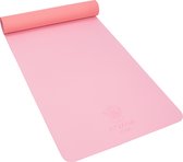 Bol.com Atvana® Yoga Mat Minimal - Ganesha - anti slip - extra dik - extra breed - Roze - Lotus Pink aanbieding