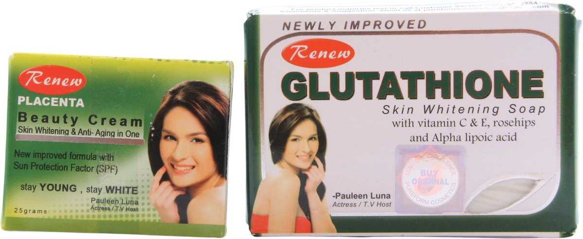 Renew Glutathione Skin Whitening Soap + Placenta Beauty Cream