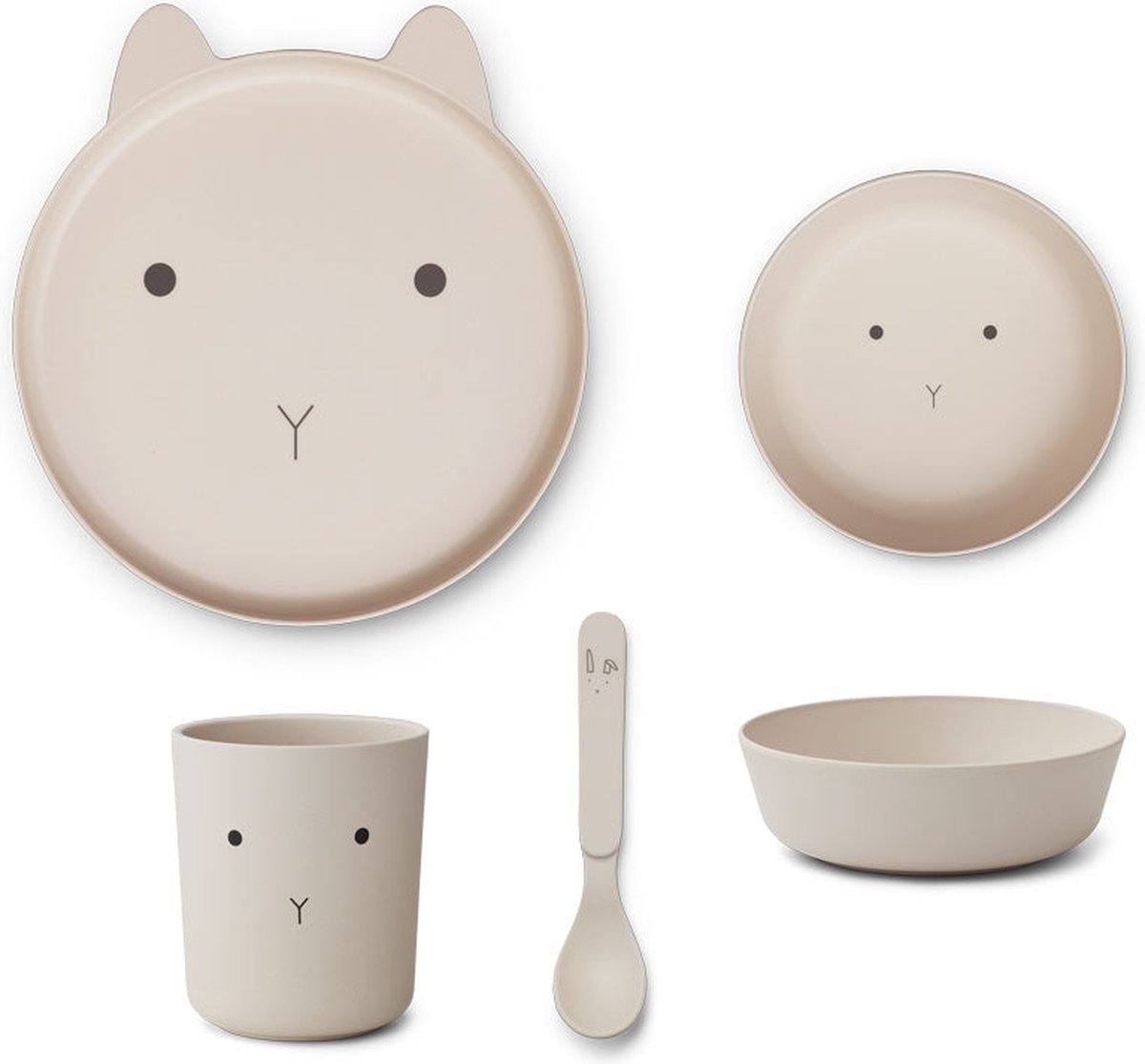 Liewood - Kinderserviesset Brody Junior (4 delig) - Kinderserviesset - Rabbit Sandy