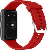 Bandje Geschikt voor Huawei Watch Fit 2 Resistente Siliconen band met gaatjes – Rood