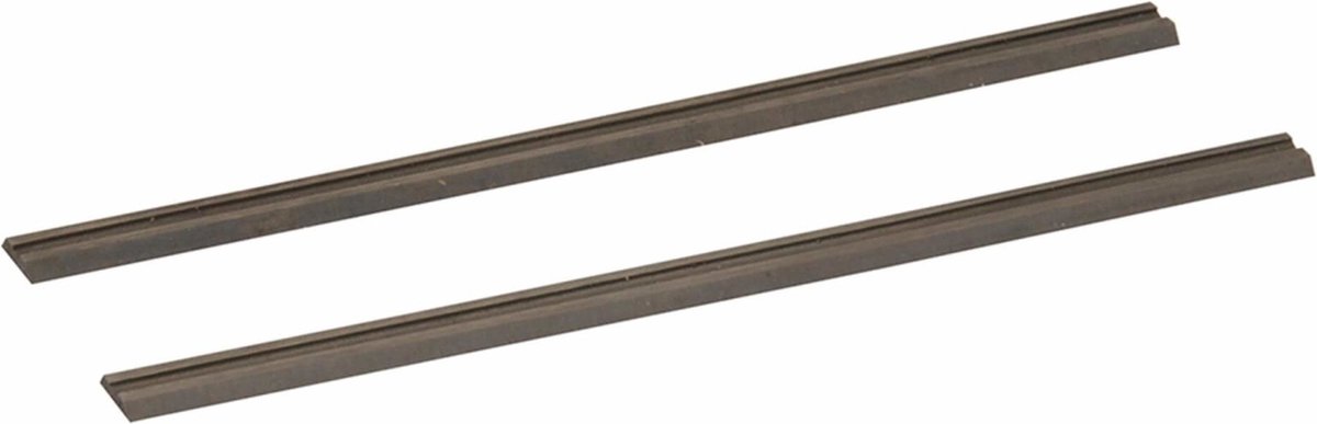 Silverline Duurzame hardmetalen schaafbladen - 82 mm - 2 stuks - omkeerbaar - fijne afwerking