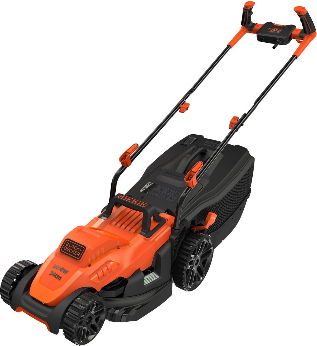 Black & Decker Grasmaaier Elektrisch Instelbare maaihoogte 1400 W Snijbreedte max. 34 cm