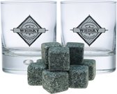 Durobor whiskyglazen - 6x stuks van 290 ml - 9x whisky ijsblokstenen